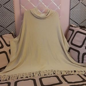 EUC Forever 21+ Women's Cowl Neck Poncho - Beige